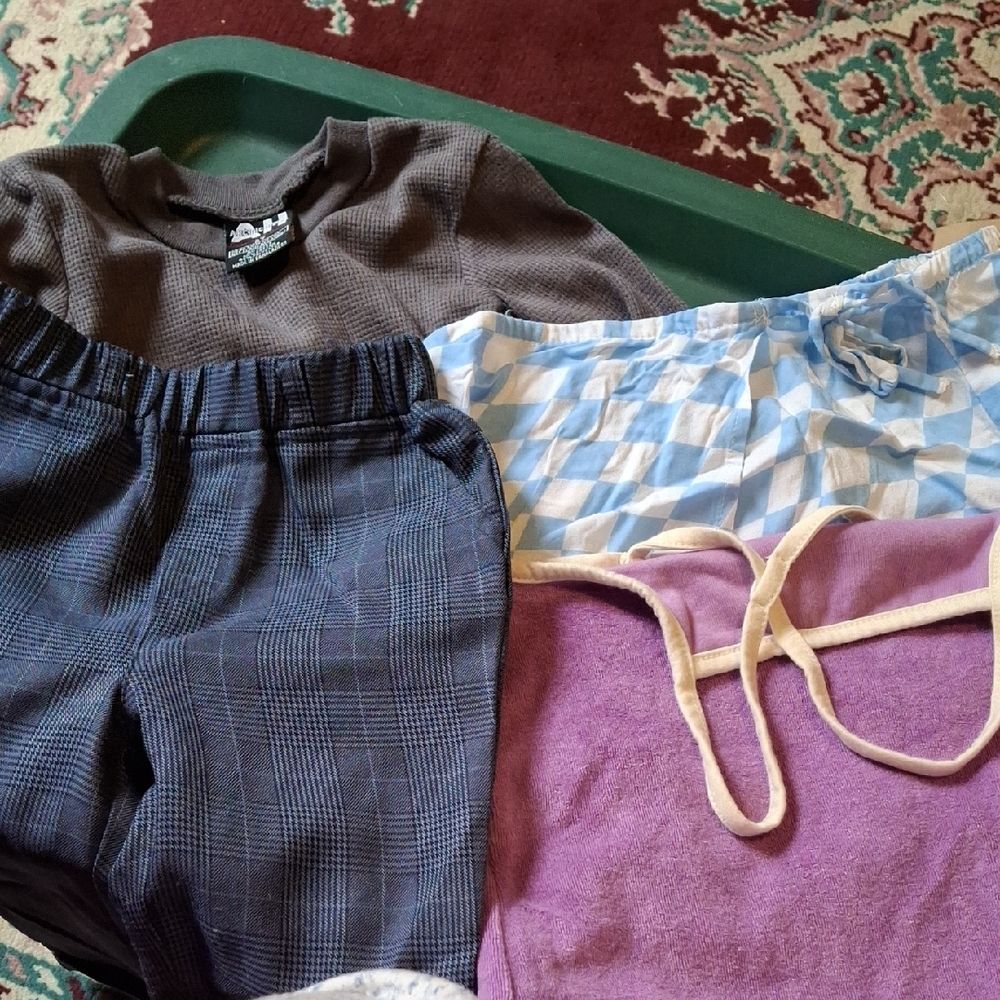 Mixed Clothing Bundle - Gray, Blue, Purple 4 Pieces NWOT (Chi098)
